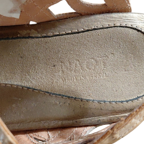 NAOT  Nude Leather Cutout Platform Sandals Women's Size 9 - Picture 5 of 10